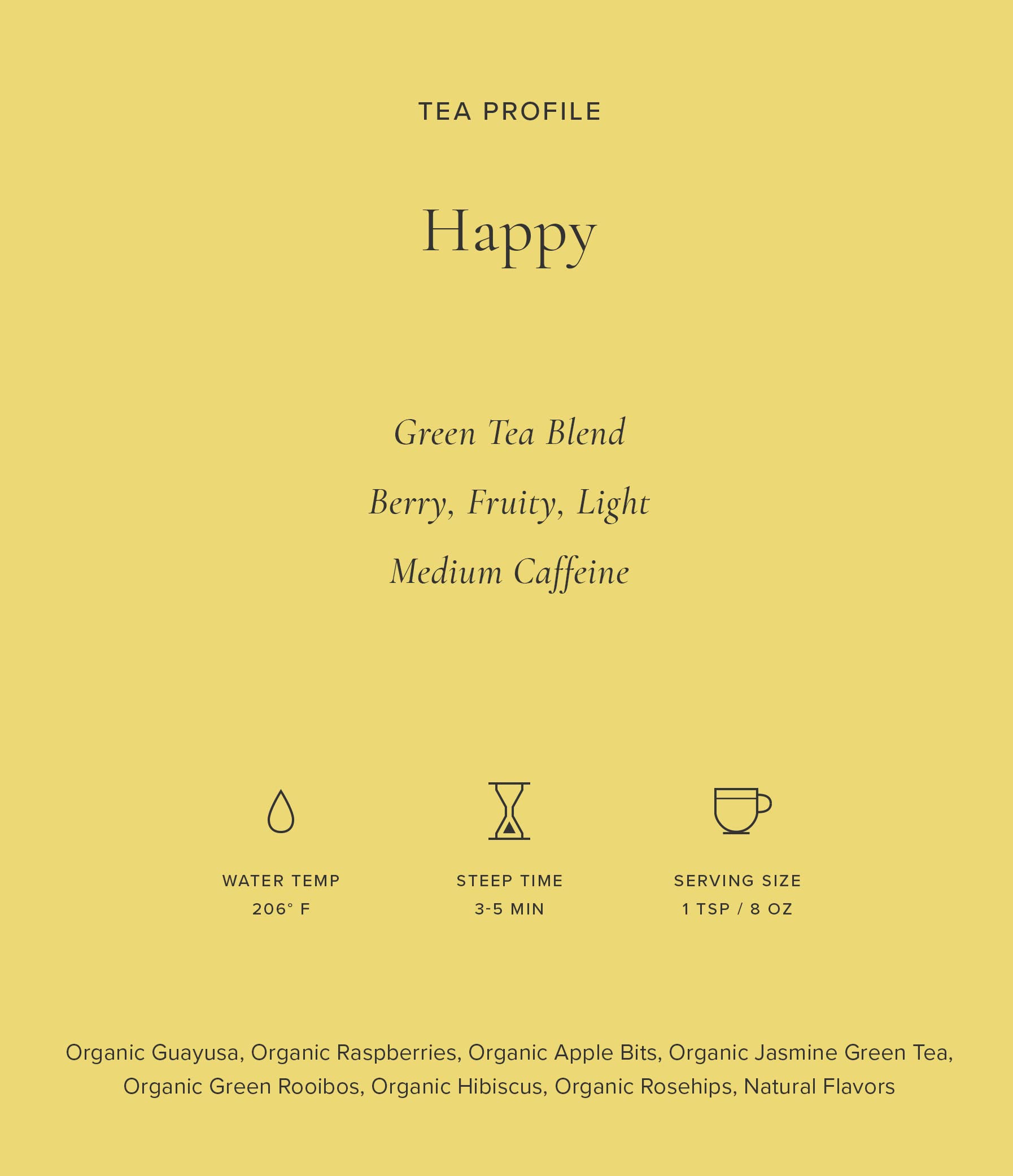Art of Tea | Organic Happy Tea | Organic Green Tea | 12 Pyramid Tea Bags Sachets