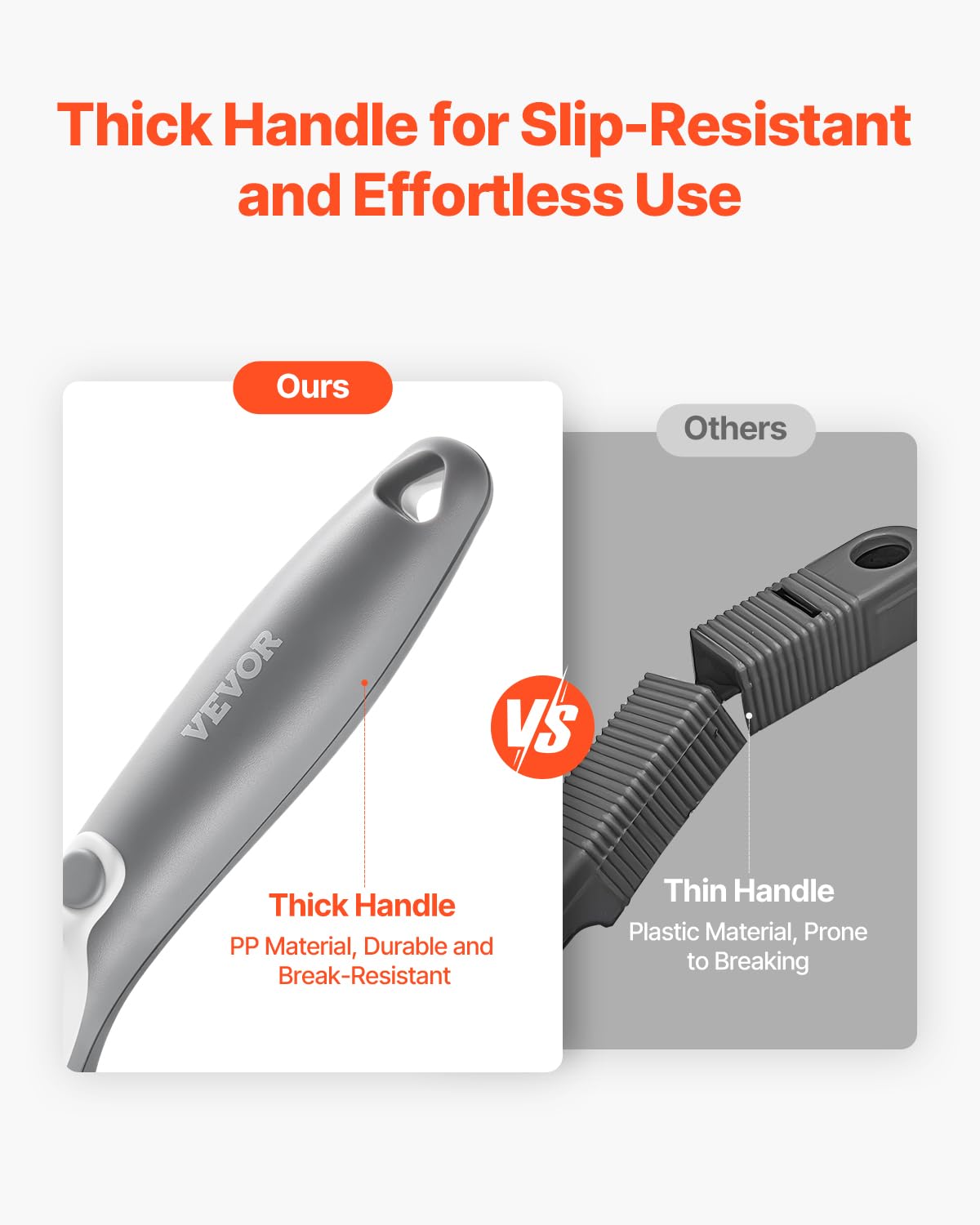 VEVOR Soap Dispensing Dish Brush, Kitchen Scrub Brushes with 3 Brush Heads, Dish Cleaning Brushes with PP Handle and Curved Bristles, Ideal for Pots