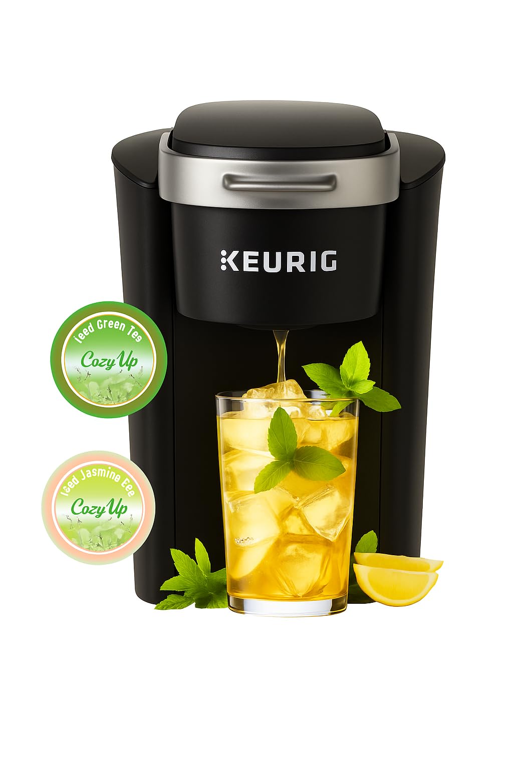 Cozy Up Iced Sweet Tea Variety Pack, 36 Count - Compatible with Keurig Brewers, Includes Sweetened Black, Green, Jasmine Green & Oolong Black Tea