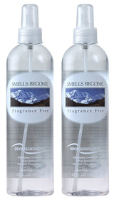 SMELLS BEGONE Air Freshener Spray - 12 oz, Pack of 2 - Odor Eliminator - Eliminates Odors from Smoke, Trash Cans, Cars, Pets & Boats - Fragrance Free