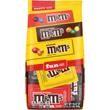 M&M'S Milk Chocolate, Peanut & Peanut Butter Fun Size Variety Pack, Party Size, 19.41 Oz Bulk Candy Bag