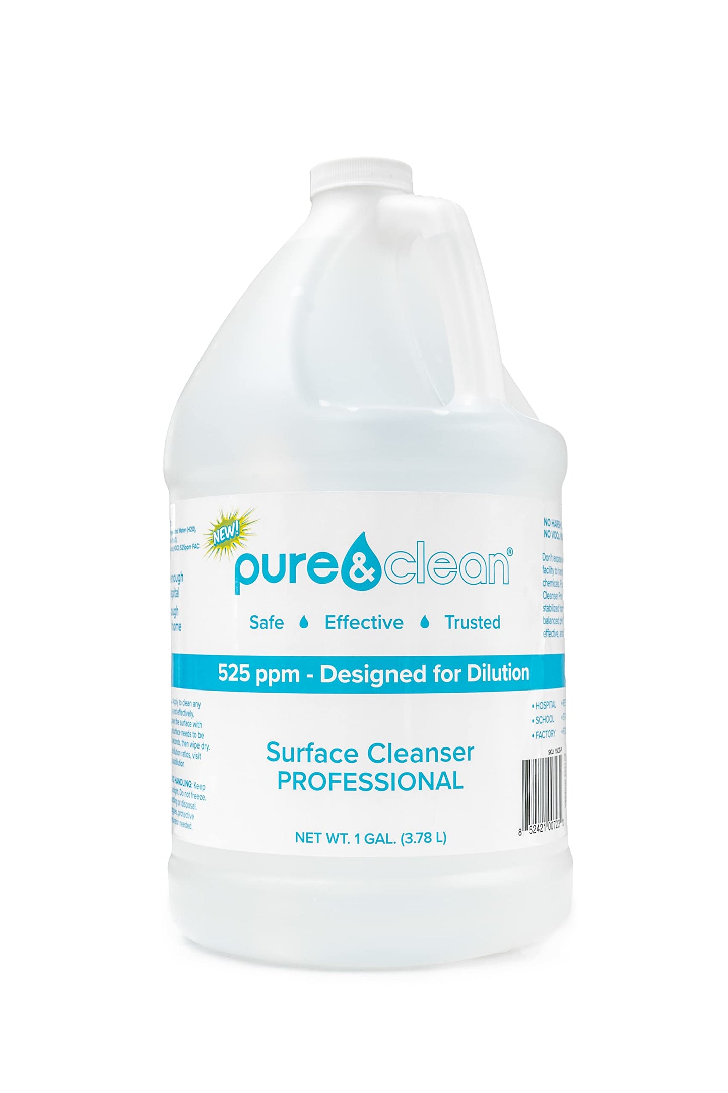 PURE & CLEAN Multi Surface Cleaner Hypochlorous Acid Cleaning Solution Powerful HOCl for Use On Most Any Surface All Purpose Cleaner Hospital Grade