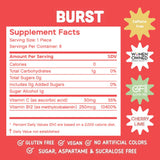 Chomp Gums BURST Chewing Gum, Sugar-Free with Vitamin B12 & C, Caffeine Free, Gluten-Free, Aspartame & Sucralose Free, Cherry Lime Flavor (1 Pack)