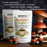 SHROOMTIDE Mushroom Coffee 200g Instant Arabica with 10 Functional Mushrooms - Lion’s Mane, Reishi, Chaga, Cordyceps. Natural Energy, Focus & Immunity
