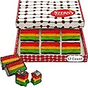 Rainbow Cookies [12 Count] - Thanksgiving Gifts, Petit Fours | Holiday, Christmas Food Gifts for Women, Men, Colleagues & Friends | Kosher & Nut Free
