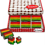 Rainbow Cookies [12 Count] - Thanksgiving Gifts, Petit Fours | Holiday, Christmas Food Gifts for Women, Men, Colleagues & Friends | Kosher & Nut Free