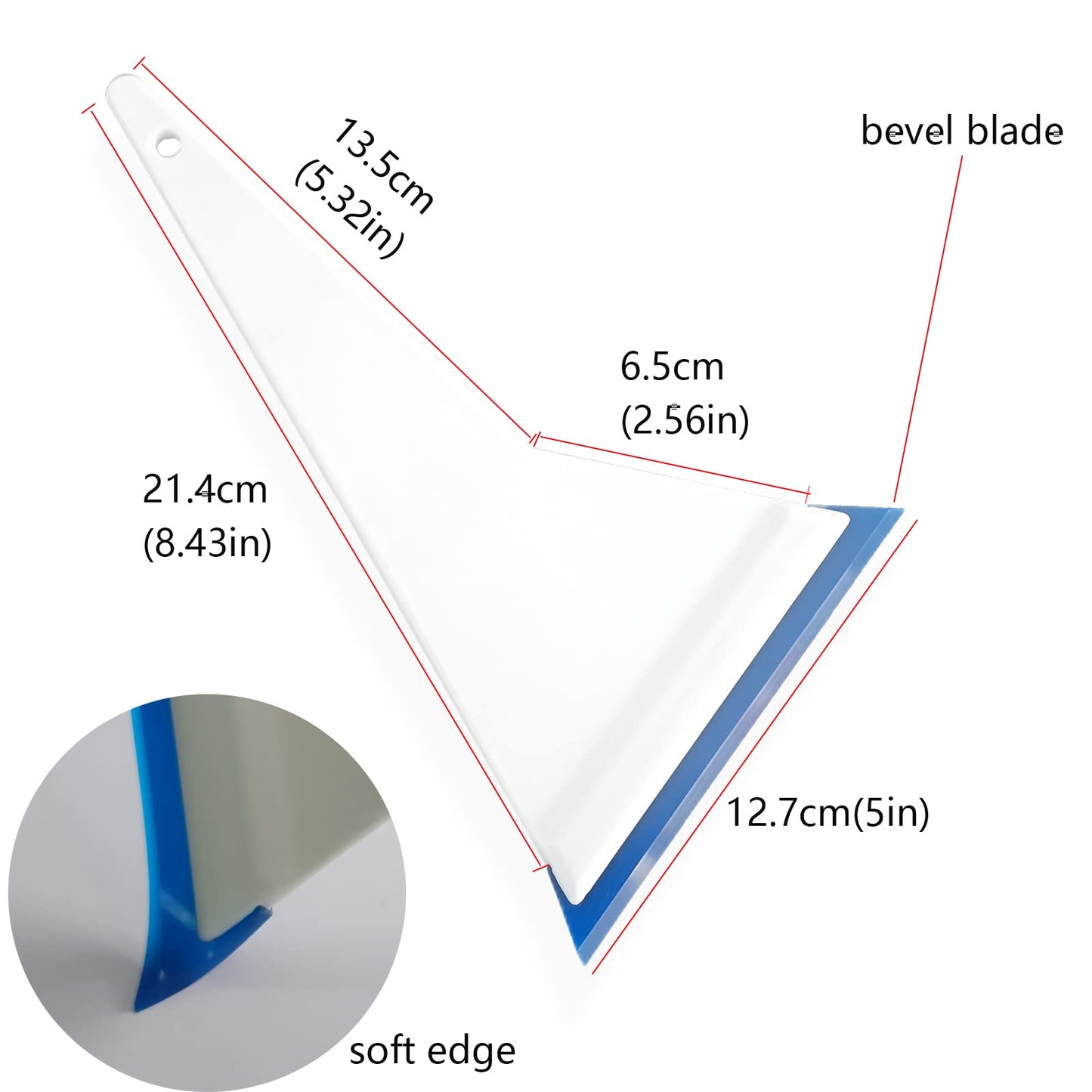 NBTOOL 4 in 1 Window Tint Tools Handle Squeegee with Blue PU Bevel Blade,Side Swipe Wiper Window Tint Squeegee Vinyl Squeegee Tinting Tools for Car