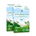 ADUSTMAN Laundry Detergent Sheets (Strips) 124 Loads 2 Pack Fresh Breeze Liquid-Less Technology