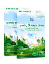 ADUSTMAN Laundry Detergent Sheets (Strips) 124 Loads 2 Pack Fresh Breeze Liquid-Less Technology