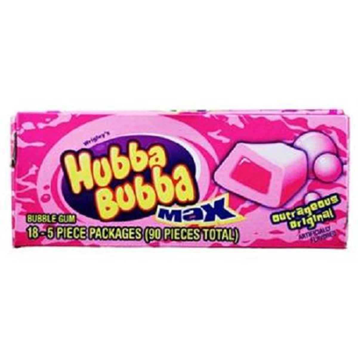 Hubba Bubba Max, Outrageous Original, Count 18 (5S) X 2 (Package Quantity 2) Gum - (Buy Bulk at a Wholesale Price)
