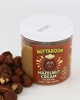Hazelnut Cream Spread - Nuttaboom - Natural Nut Butter with Shea Butter & Organic Coconut Oil, No Palm Oil, Healthy Bread & Toast Spread, Made in USA