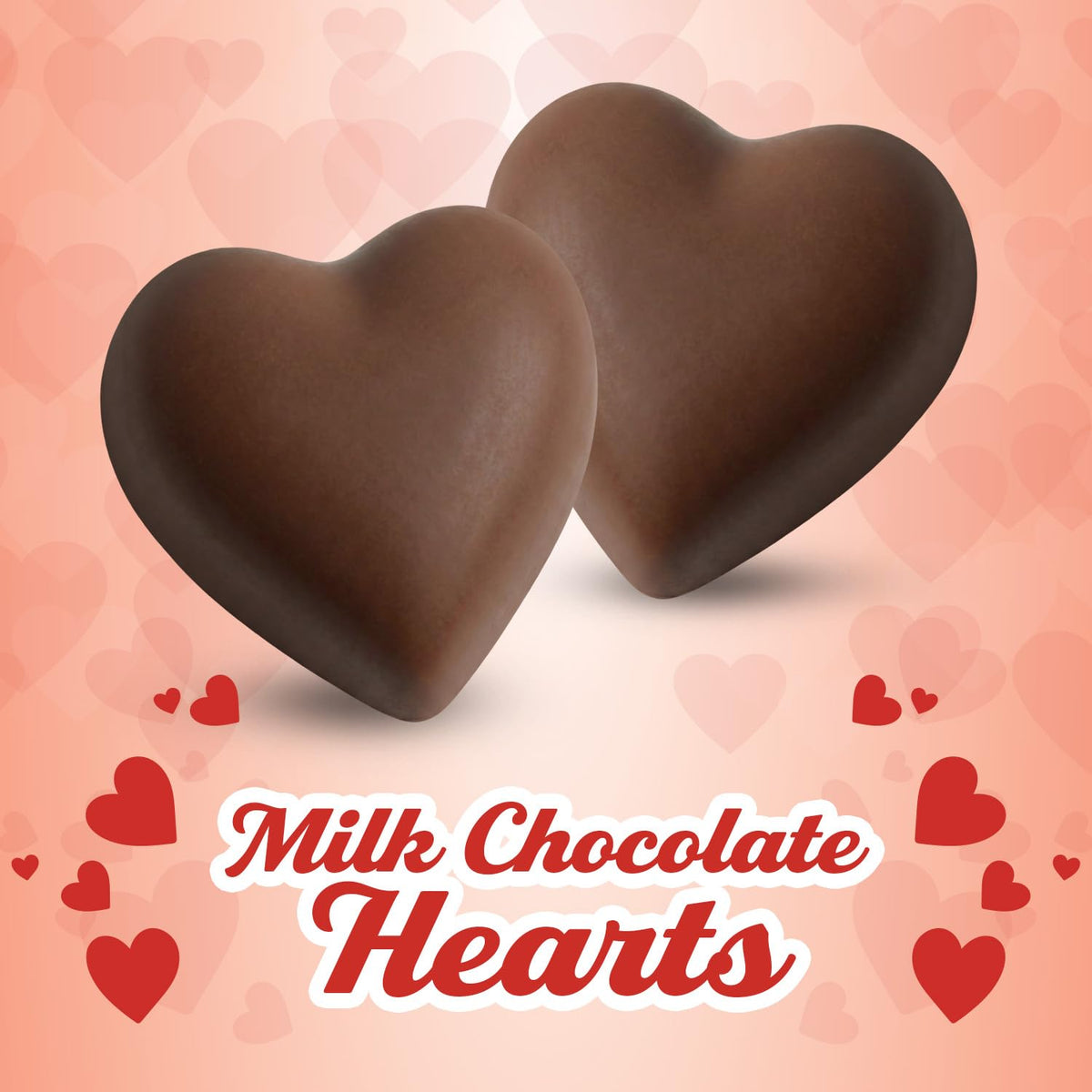 Fathers Day Milk Chocolate Hearts Candy, Milk-Chocolate, Bulk, 100 Pack