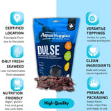Aqua Veggies Organic Dulse Whole Leaf - Sun-Dried Atlantic Seaweed from Bay of Fundy - Iodine-Rich Vegan Superfood - B6, B12, Iron, Calcium, Magnesium