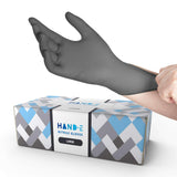 Hand-E Touch Grey Disposable Nitrile Gloves Large 50 Count, Powder and Latex Free Medical Gloves for Exams and Surgical Needs - Food Safe for Cooking