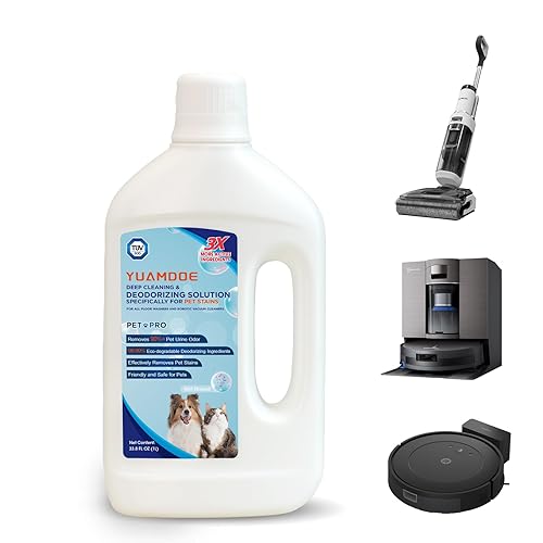 Yuamdoe Deep Cleaning&Deodorizing Solution, Compatible with ECOVACS, Tineco, roborock, DREAME, Eufy Floor Washers&Robotic Vacuum Cleaners, TÜV