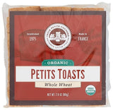 Organic Whole Wheat Mini Toasts by Les Trois Petits Cochons (2.8 ounce) - Pack of 3