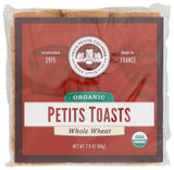 Organic Whole Wheat Mini Toasts by Les Trois Petits Cochons (2.8 ounce) - Pack of 3