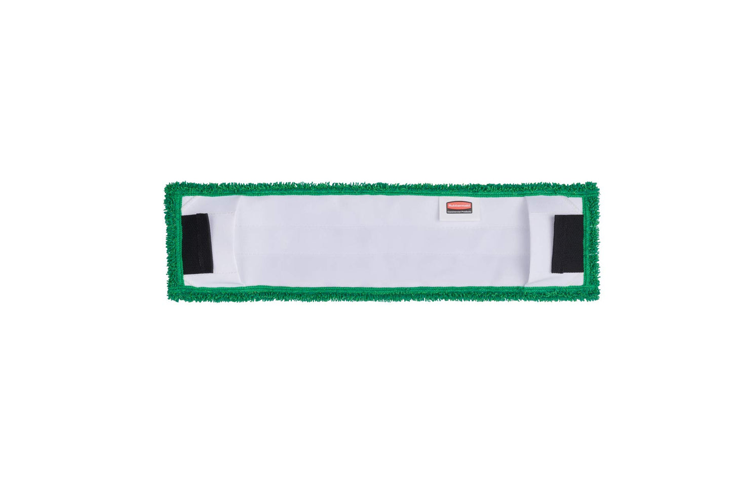 Rubbermaid Commercial Products 18 inch Adaptable Flat Mop Microfiber Pad Green for Janitorial/Professional Cleaners and Light-Duty Cleaning/Mopping