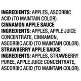 Great Value Apple Sauce Variety Pack, Unsweetened, Cinnamon & Strawberry, 3.2 oz Pouches, 12 Count, Pack of 2, 24 Pouches Total, 76.8 oz
