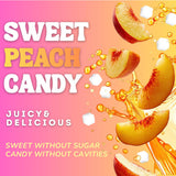 Xylipop Peach - Tooth-Friendly Xylitol Candy | Made with 3 Organic Ingredients | Sugar-Free & Vegan | Cavity-Safe Treat for Kids & Adults | 1.94 oz