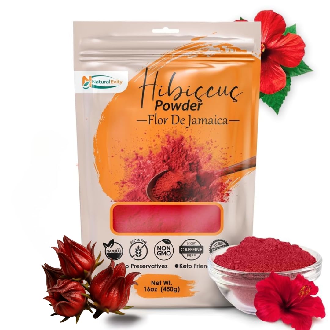 Hibiscus Powder for Hair & Face (Gudhal) - 100% Pure Hibiscus Sabdariffa Powder, Supports Fuller-Looking Hair & Fresh-Looking Skin | Non-GMO
