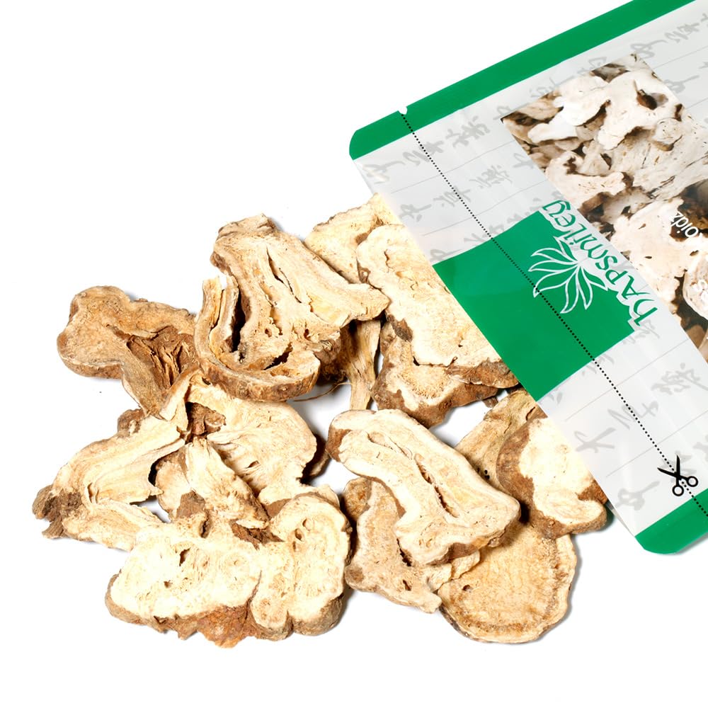 Hapsmiley Atractylodes macrocephala (White Atractylodes/Bai Zhu/??) - Sliced, Suitable for Tea and Cooking | 100g (3.5 oz) Dried Chinese Herb