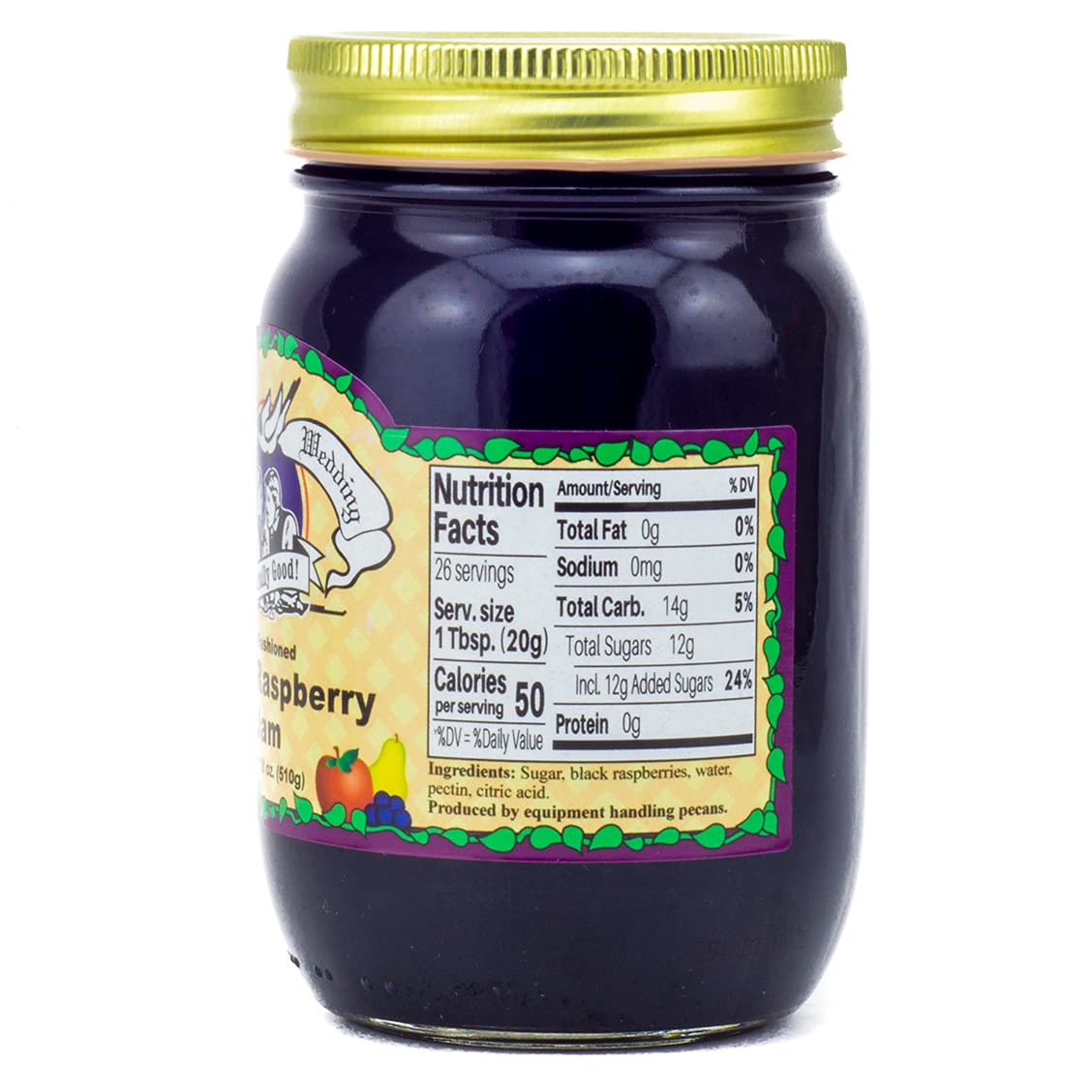 Amish Wedding Black Raspberry Jam 18 Ounces