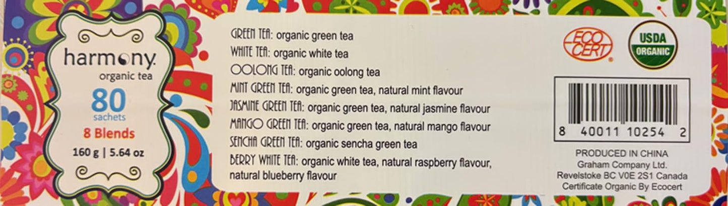 Harmony Organic Tea - Paisley Library Collection - 80 Tea Bags