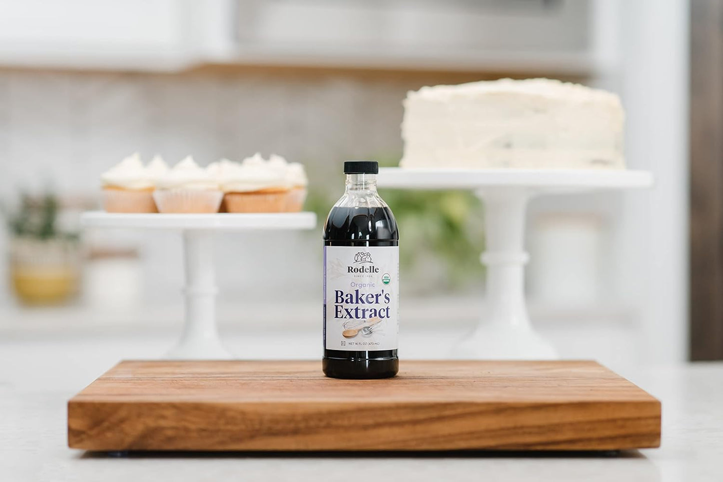 Rodelle Organic Baker's Extract Blend of Pure Vanilla Extract and Other Natural Flavors Gluten Free Made in USA, 4 Ounce
