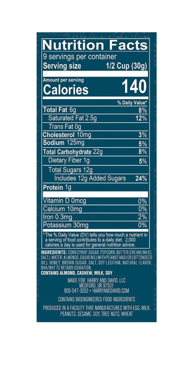 Harry & David Classic Caramel Moose Munch Box Premium Popcorn 10oz
