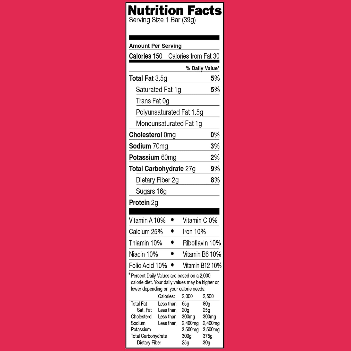 Sunbelt Bakery Soft Baked Raspberry Breakfast Bars - 8 Bars - Chewy Oatmeal Breakfast and Snack Cereal Bars Pantry Pack - Made with Whole Grains