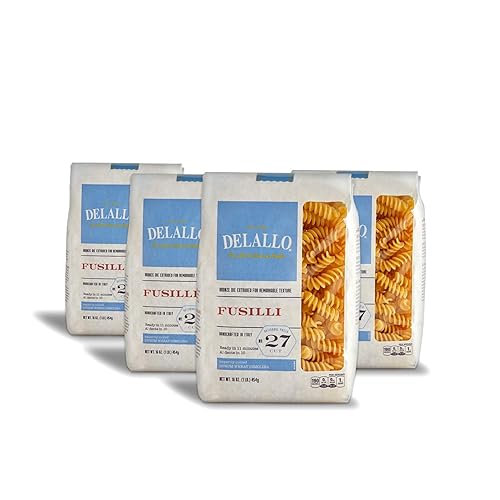 DeLallo Fusilli Pasta, Twisted Shape, Corkscrew Pasta Made in Italy, Bronze Cut, Made with Durum Only 100% Wheat Semolina Flour, All Natural, Non-GMO