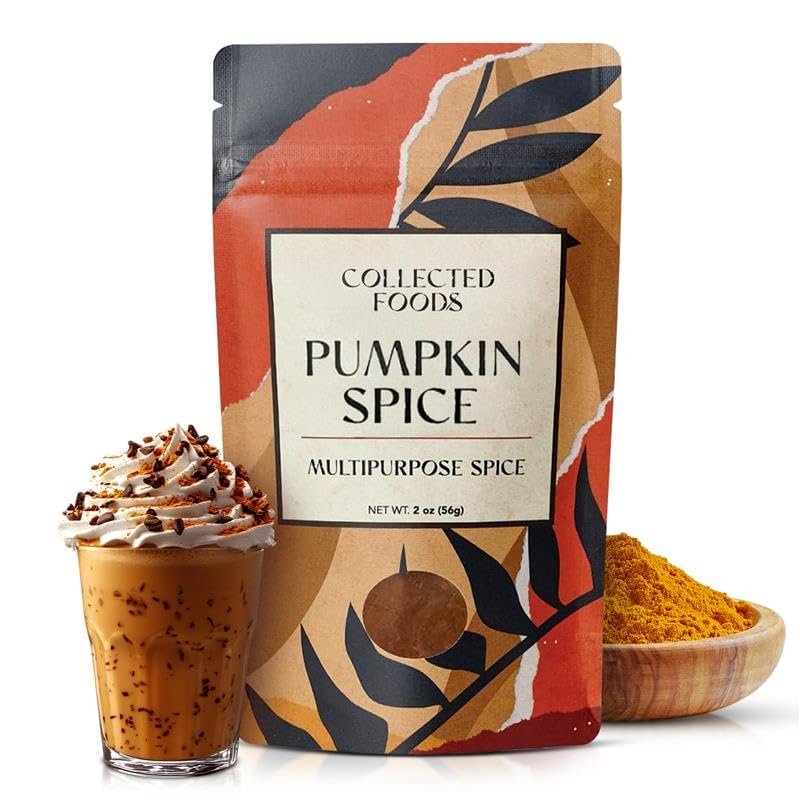Collected Foods Premium Pumpkin Spice Blend - Non-GMO Fall Seasoning Containing Ground Cinnamon, Nutmeg, Ginger, Cloves and Allspice - Perfect
