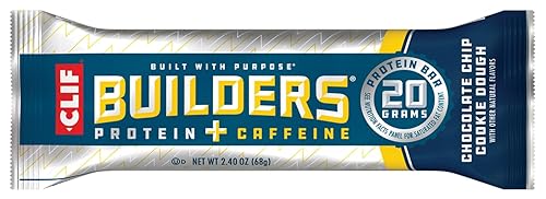 CLIF Chocolate Chip Cookie Dough Caffeine Builders Bar, 2.4 OZ