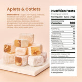 Liberty Orchards Original Aplets & Cotlets - Gourmet Chewy Snack in Gift Box, Gluten Free, Lokum with Nuts, Apricot Walnut Vegan Turkish Delight Candy