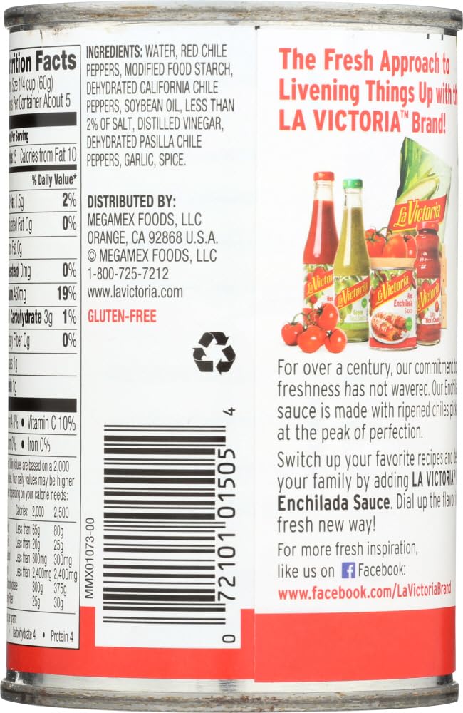 La Victoria Enchilada Sauce - 3 Pack Bulk La Victoria Red Enchilada Salsa, Mild (10oz Each)