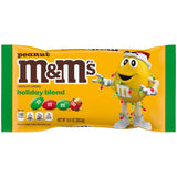 M&M'S Peanut Milk Chocolate Christmas Candy, Holiday Chocolate Candy for Stocking Stuffers, 10 oz Bag