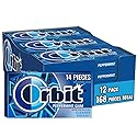 ORBIT Peppermint Sugar Free Gum Individually Wrapped, Bulk Packs of Gum, 12 Packs of 14-Pieces (168 Total Pieces)