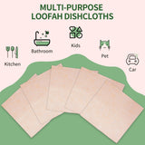 LNTPIP 5 Pack Swedish Dishcloths for Kitchen, 100% Compostable Loofah & Plant Fiber Swedish Dish Cloths, Reusable Paper Towels, Super Absorbent