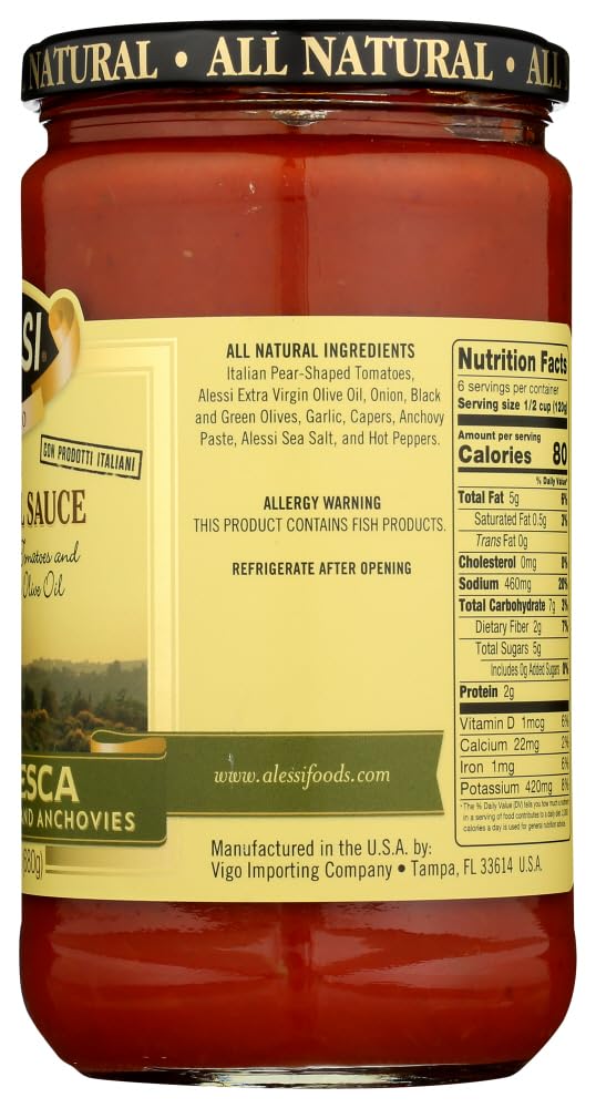 Alessi Allanorma Pasta Sauce 24 Ounces (Case of 6)