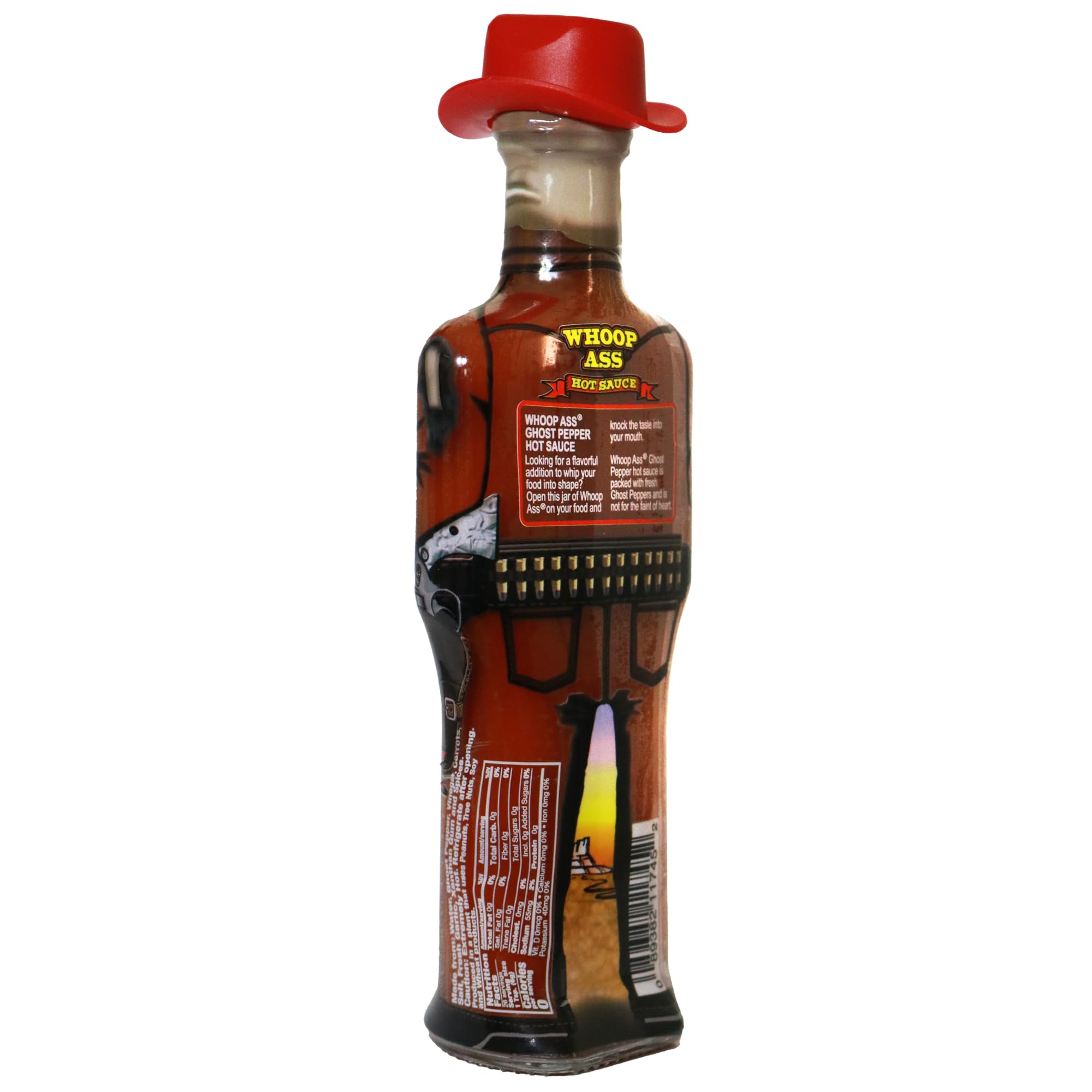 WHOOP ASS Cowboy Premium Ghost Pepper Hot Sauce - Try if you dare! - Perfect Gourmet Gift for the Hot Sauce Fan