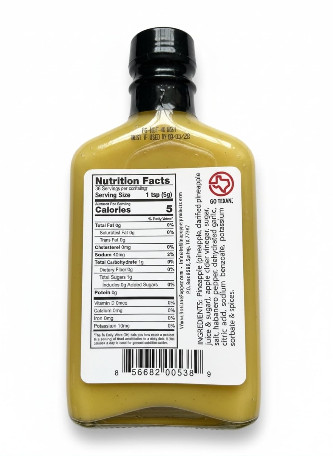 Hot Line Pepper Products Pineapple Paradise Habanero Hot Sauce, Sweet and Spicy, Medium Heat, Small Batch, Gluten Free, 6.5 oz