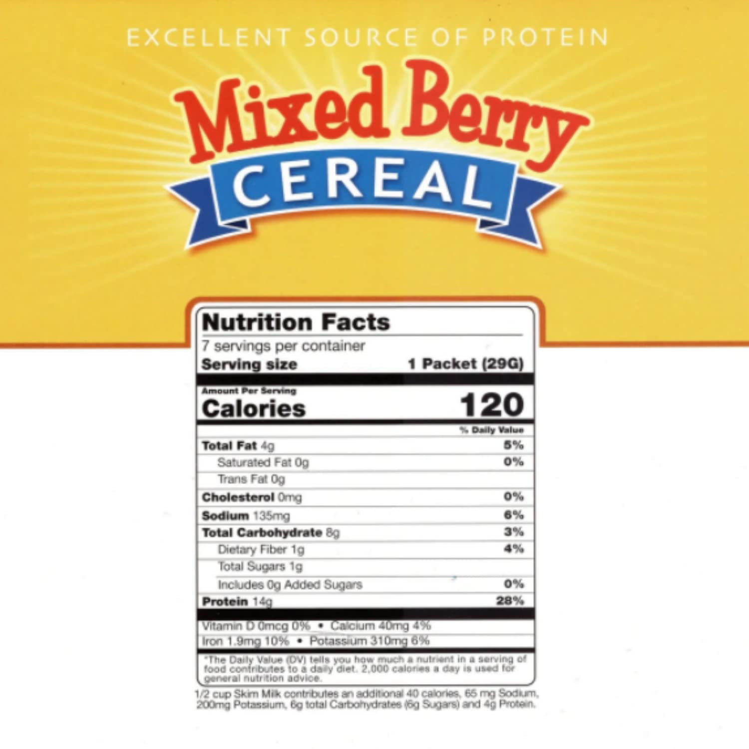 FITWISE - High Protein Cereal, 15g Protein, Low Sugar, Ideal Protein Compatible, 7 Servings Per Box (Mixed Berry)