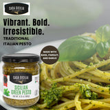CASA SICILIA Sicilian Green Pesto 180 gr, Product of Sicily, Italy (Pack of 1)