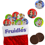 Fruidles Christmas Milk Chocolate Snowman Themed Discs, Double Crisps, Party Bag Fillers, Individually Wrapped Foils, Kosher Certified Dairy