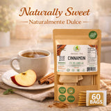 Canela Té (Cinnamon Tea) - 60 Tea Bags - 100% Natural, Vegan, Herbal - Gluten-Free, Non-GMO - by Bexpertsusa
