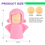 Asltw Happy or Angry Mom Microwave Cleaner, Microwave Oven Steam Cleaner, Just Add Vinegar and Water, Easily Cleans the Crud in Minutes (Pink)