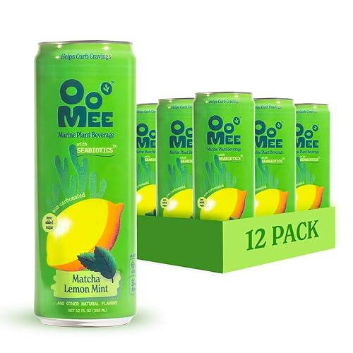 OoMee Fruity Matcha Drink | Lemon & Mint | Fruit?Infused, Plant?Based Vegan Beverage with Sustained Energy, Natural Craving Support, Low-Calorie, No