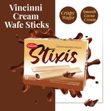 Vincinni Cream Wafer Sticks - Delicious Wafer Snacks with Rich Chocolate Cream for Everyday Enjoyment- Light Italian Cookies Made with Crispy Layers