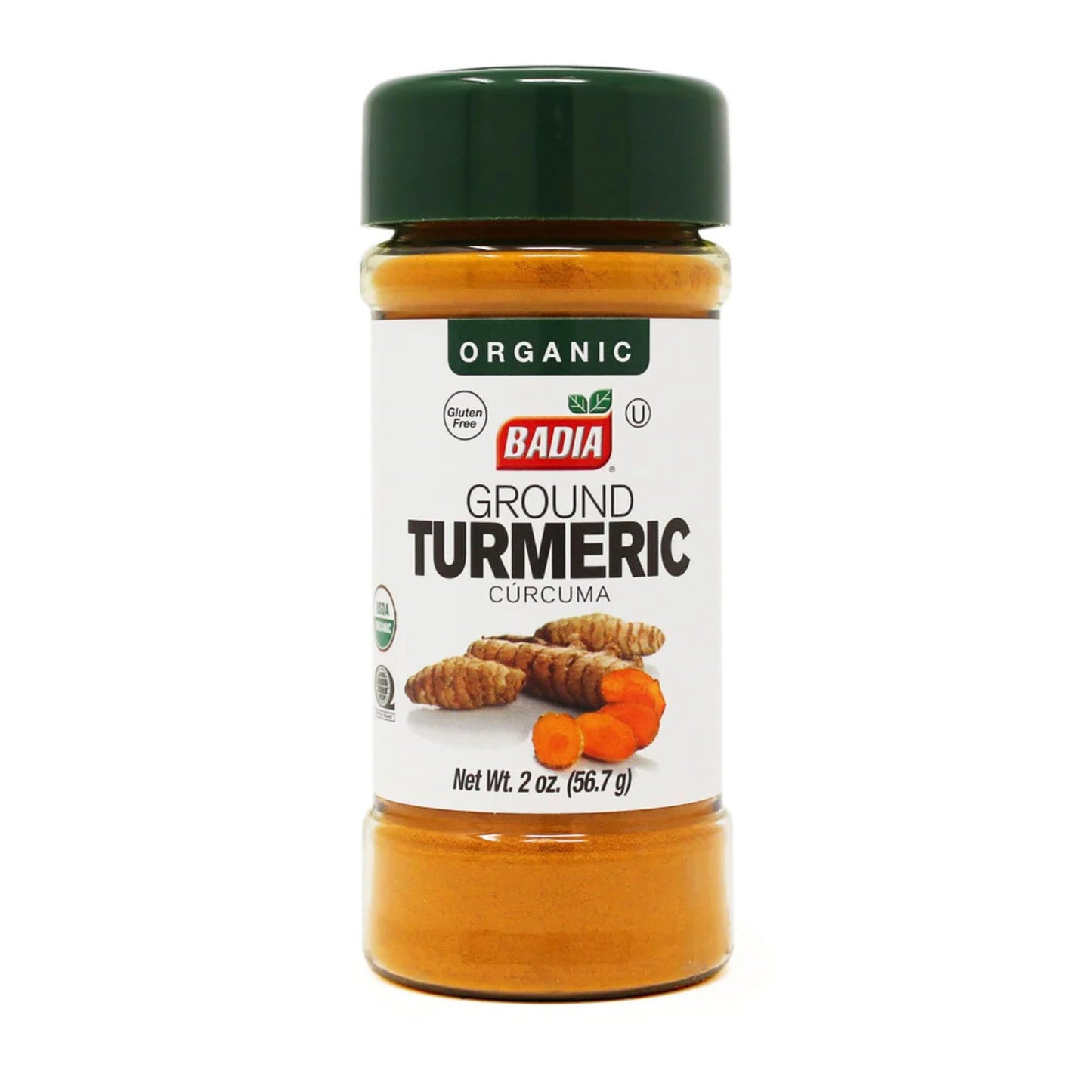 Badia Organic Turmeric Powder, 2 oz - Rich in Curcumin, Perfect for Cooking, Smoothies & Wellness